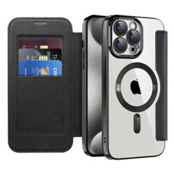 Husa iPhone 15 Pro Techsuit SmartMag Book Case, negru