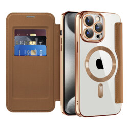 Husa iPhone 15 Pro Techsuit SmartMag Book Case, maro