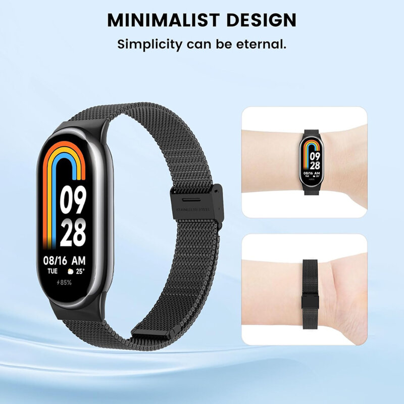 Curea Xiaomi Mi Band 8 Techsuit, gri, W022