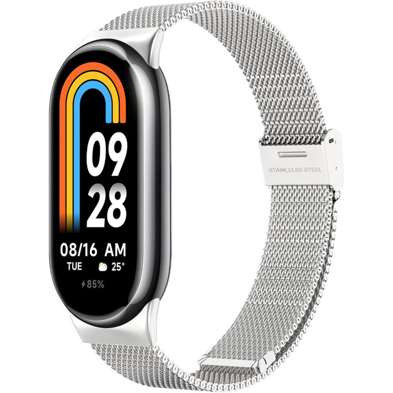 Curea Xiaomi Mi Band 8 Techsuit, argintiu, W022
