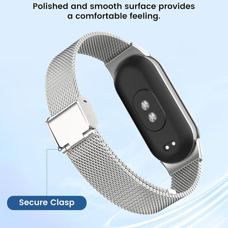 Curea Xiaomi Mi Band 8 Techsuit, argintiu, W022