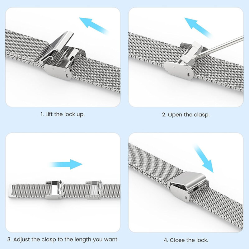 Curea Xiaomi Mi Band 8 NFC Techsuit, argintiu, W022