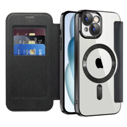 Husa iPhone 15 Techsuit SmartMag Book Case, negru