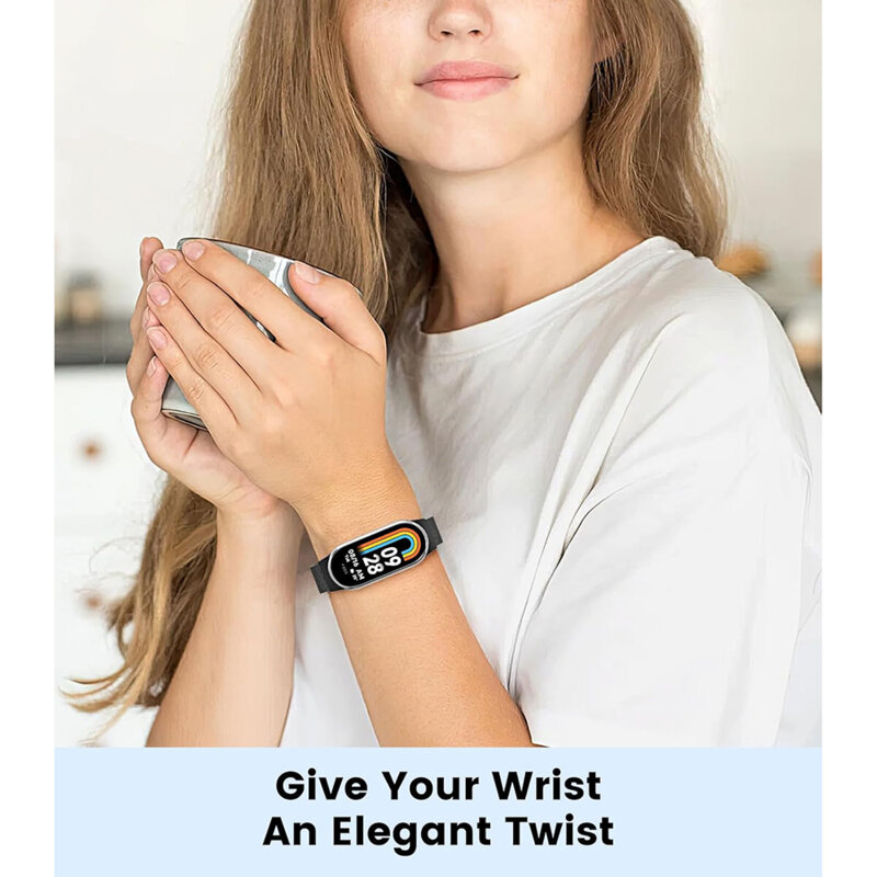 Curea Xiaomi Mi Band 8 Techsuit, negru, W022