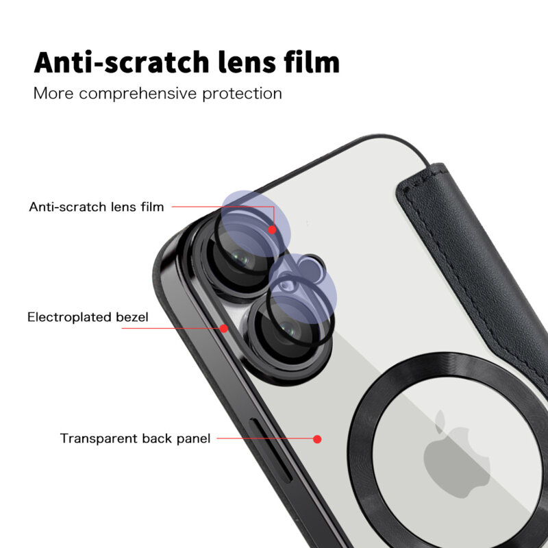 Husa iPhone 16 Techsuit SmartMag Book Case, negru