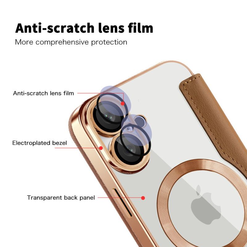 Husa iPhone 16 Techsuit SmartMag Book Case, maro