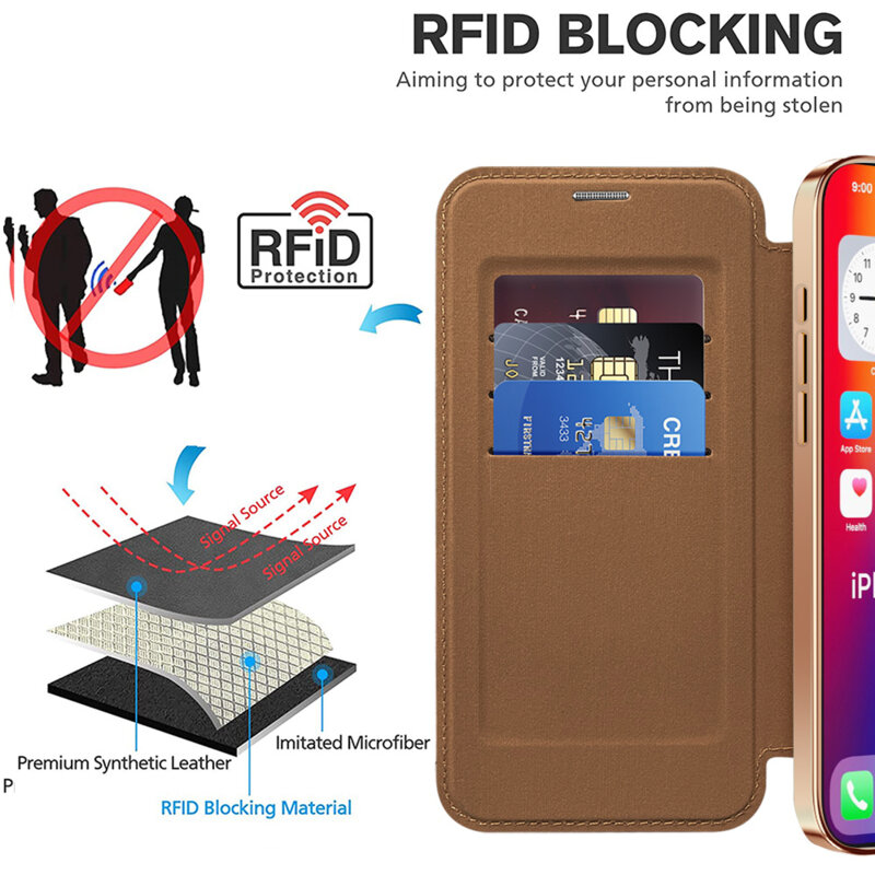 Husa iPhone 16 Techsuit SmartMag Book Case, maro