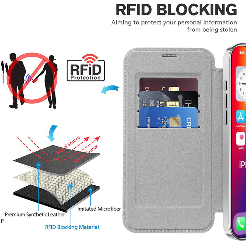 Husa iPhone 16 Techsuit SmartMag Book Case, gri