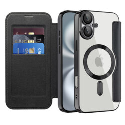 Husa iPhone 16 Plus Techsuit SmartMag Book Case, negru