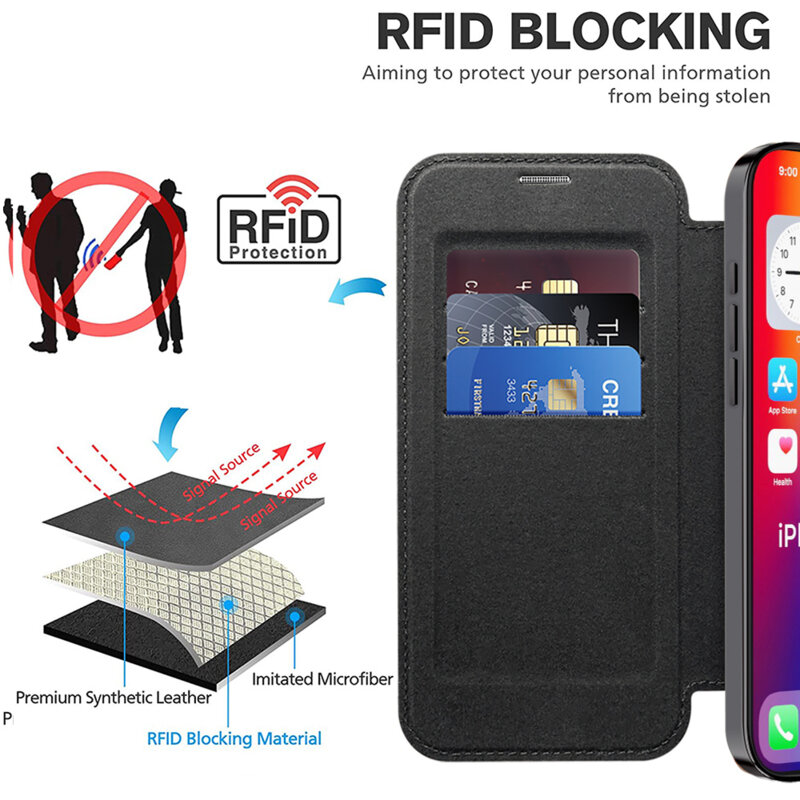 Husa iPhone 16 Plus Techsuit SmartMag Book Case, negru