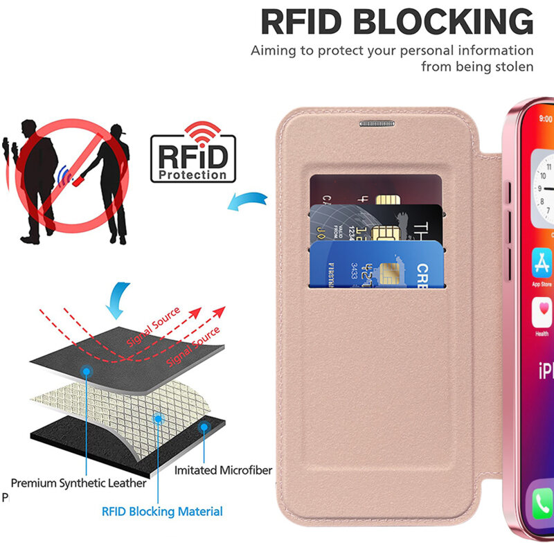 Husa iPhone 16 Plus Techsuit SmartMag Book Case, roz