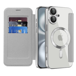 Husa iPhone 16 Plus Techsuit SmartMag Book Case, gri