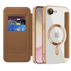 Husa iPhone 16e Techsuit SmartMag Book Case, maro