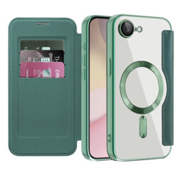 Husa iPhone 16e Techsuit SmartMag Book Case, verde