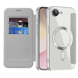 Husa iPhone 16e Techsuit SmartMag Book Case, gri