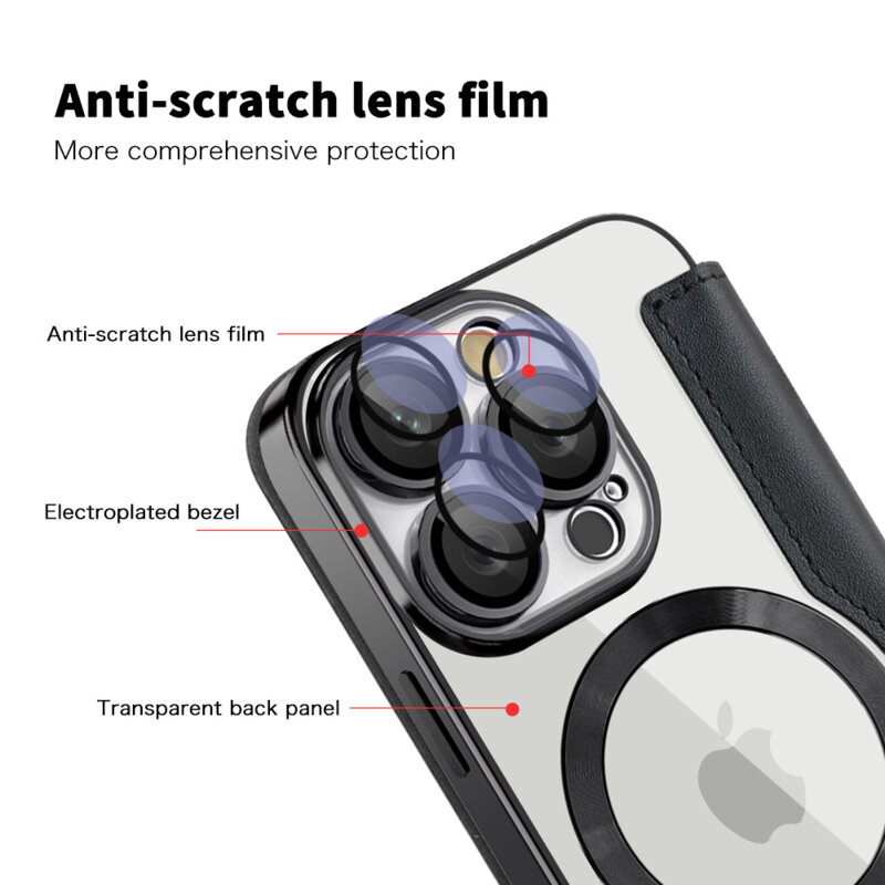 Husa iPhone 16 Pro Techsuit SmartMag Book Case, negru