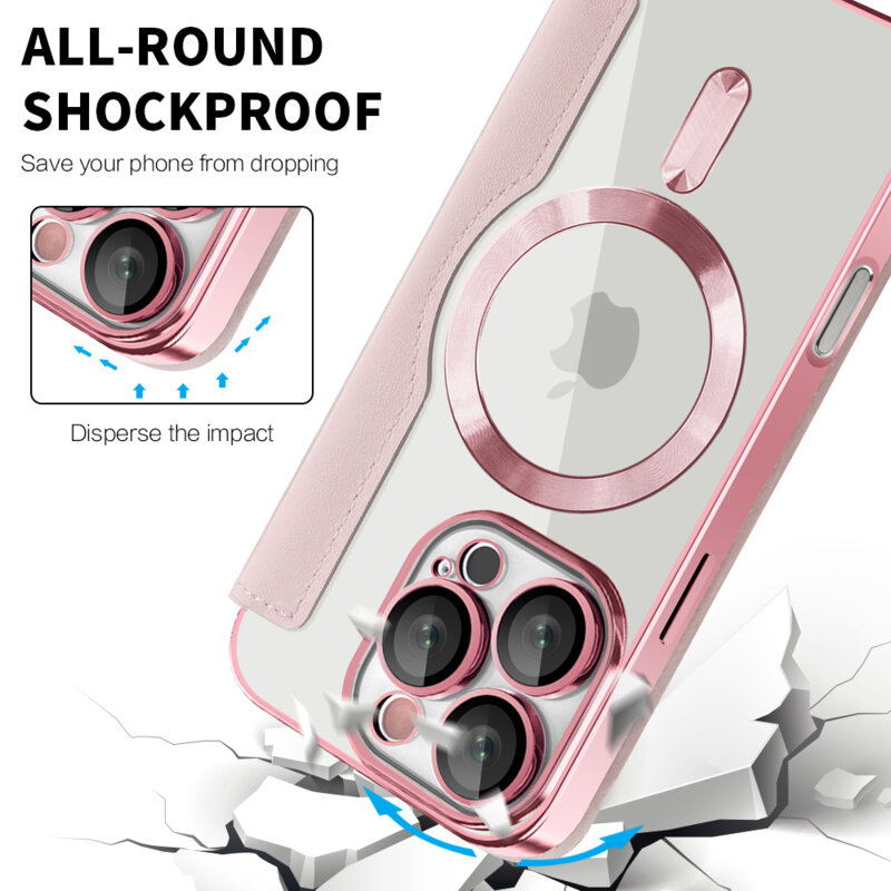 Husa iPhone 16 Pro Techsuit SmartMag Book Case, roz