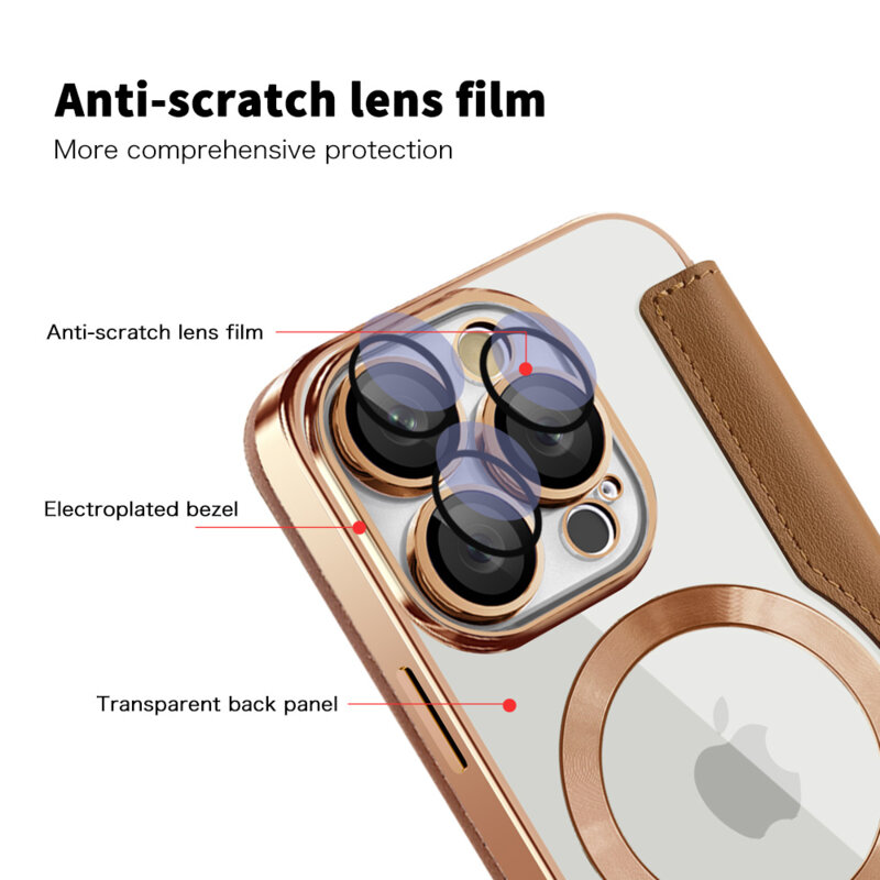 Husa iPhone 16 Pro Techsuit SmartMag Book Case, maro