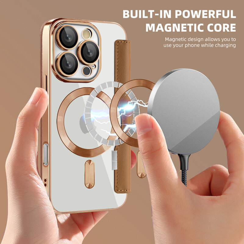 Husa iPhone 16 Pro Techsuit SmartMag Book Case, maro