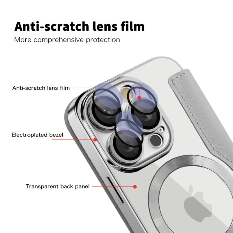 Husa iPhone 16 Pro Techsuit SmartMag Book Case, gri