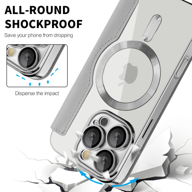 Husa iPhone 16 Pro Techsuit SmartMag Book Case, gri