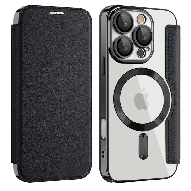Husa iPhone 16 Pro Max Techsuit SmartMag Book Case, negru