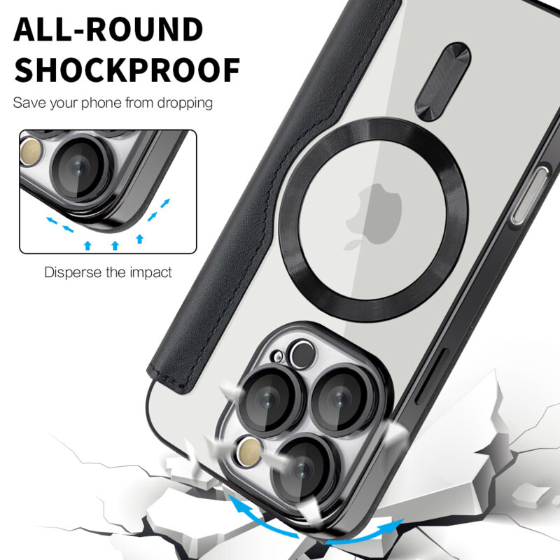 Husa iPhone 16 Pro Max Techsuit SmartMag Book Case, negru
