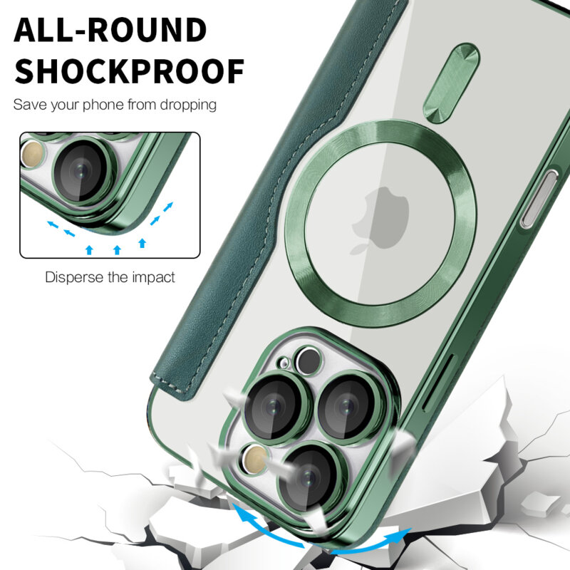 Husa iPhone 16 Pro Max Techsuit SmartMag Book Case, verde