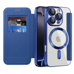 Husa iPhone 16 Pro Max Techsuit SmartMag Book Case, albastru