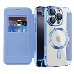 Husa iPhone 16 Pro Max Techsuit SmartMag Book Case, bleu