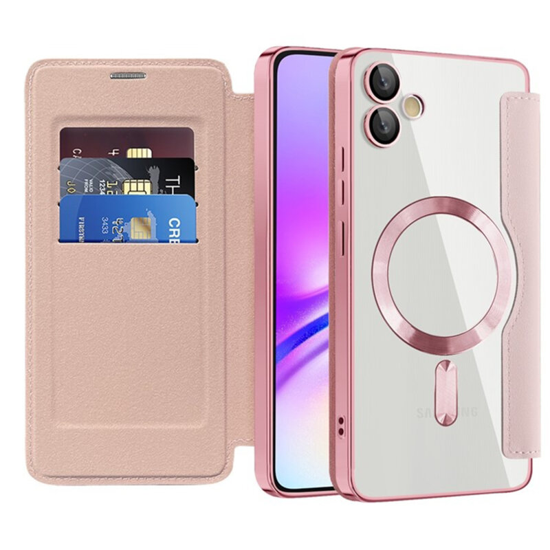 Husa Samsung Galaxy A05 Techsuit SmartMag Book Case, roz