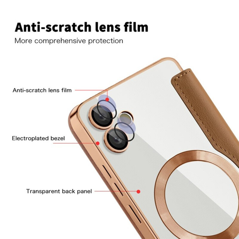 Husa Samsung Galaxy A05 Techsuit SmartMag Book Case, maro