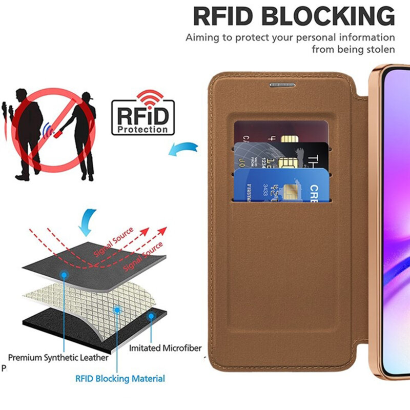 Husa Samsung Galaxy A05 Techsuit SmartMag Book Case, maro