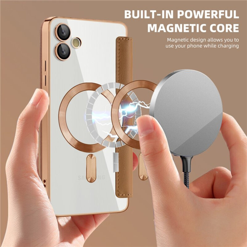 Husa Samsung Galaxy A05 Techsuit SmartMag Book Case, maro