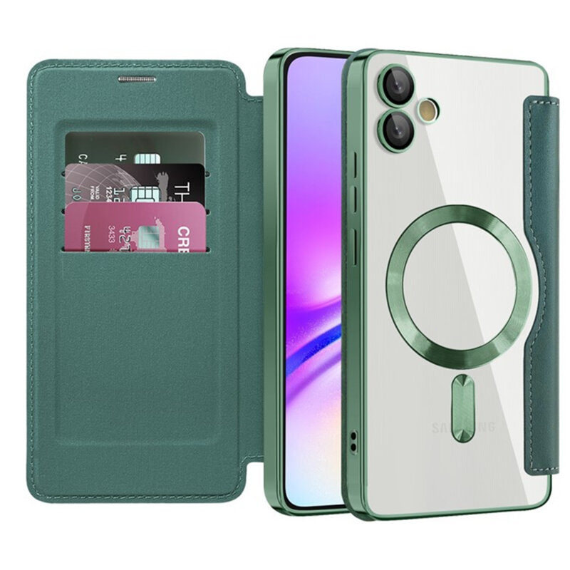 Husa Samsung Galaxy A05 Techsuit SmartMag Book Case, verde