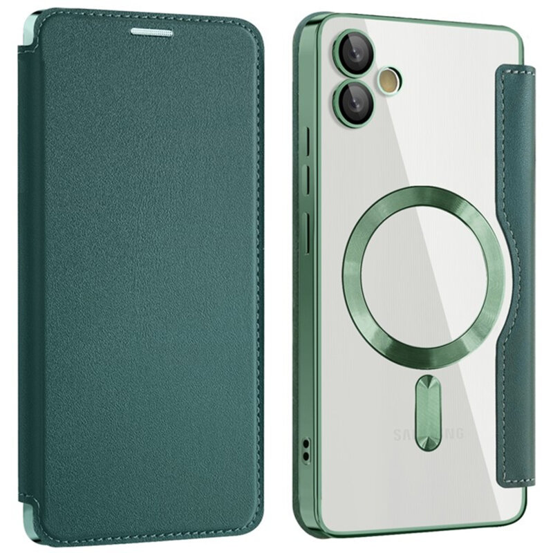 Husa Samsung Galaxy A05 Techsuit SmartMag Book Case, verde