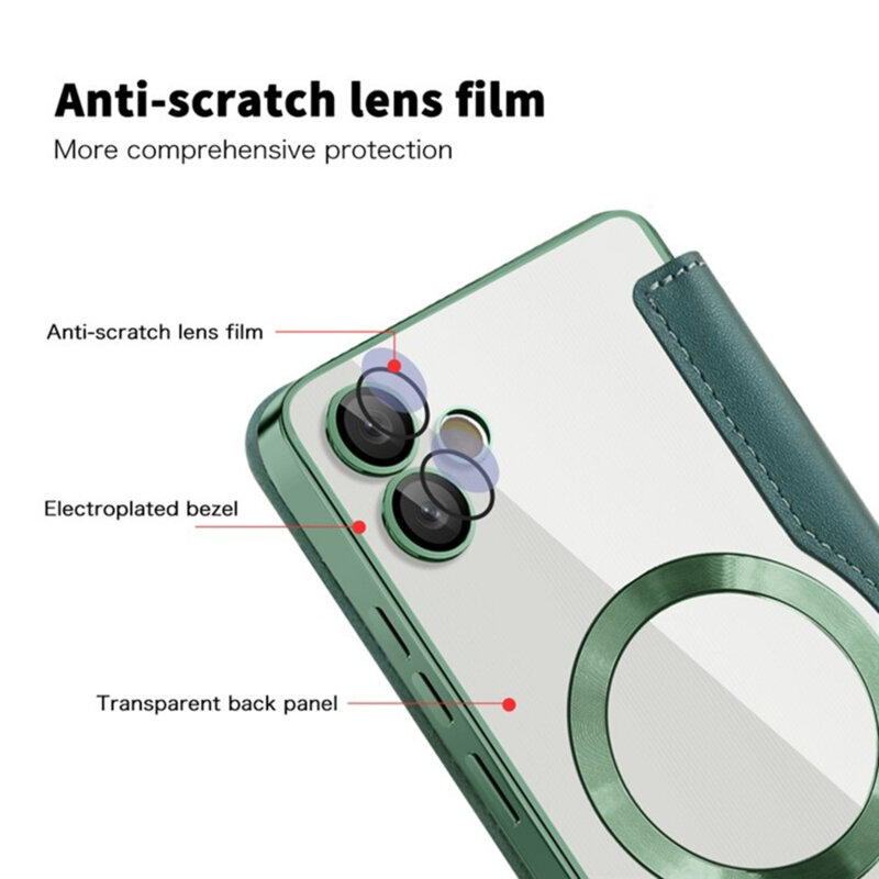 Husa Samsung Galaxy A05 Techsuit SmartMag Book Case, verde
