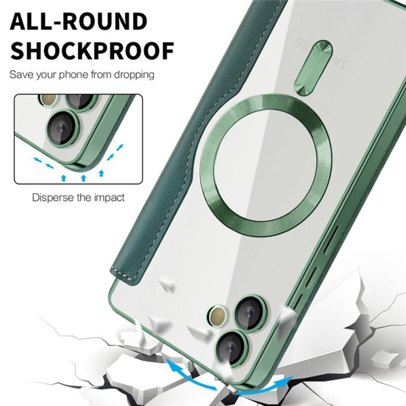 Husa Samsung Galaxy A05 Techsuit SmartMag Book Case, verde