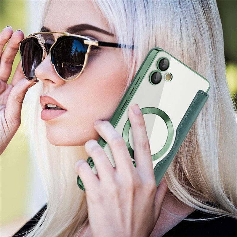 Husa Samsung Galaxy A05 Techsuit SmartMag Book Case, verde