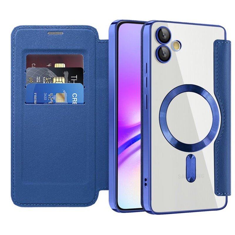 Husa Samsung Galaxy A05 Techsuit SmartMag Book Case, albastru