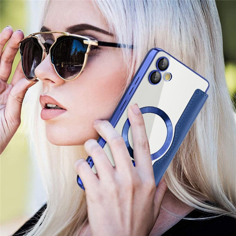 Husa Samsung Galaxy A05 Techsuit SmartMag Book Case, albastru