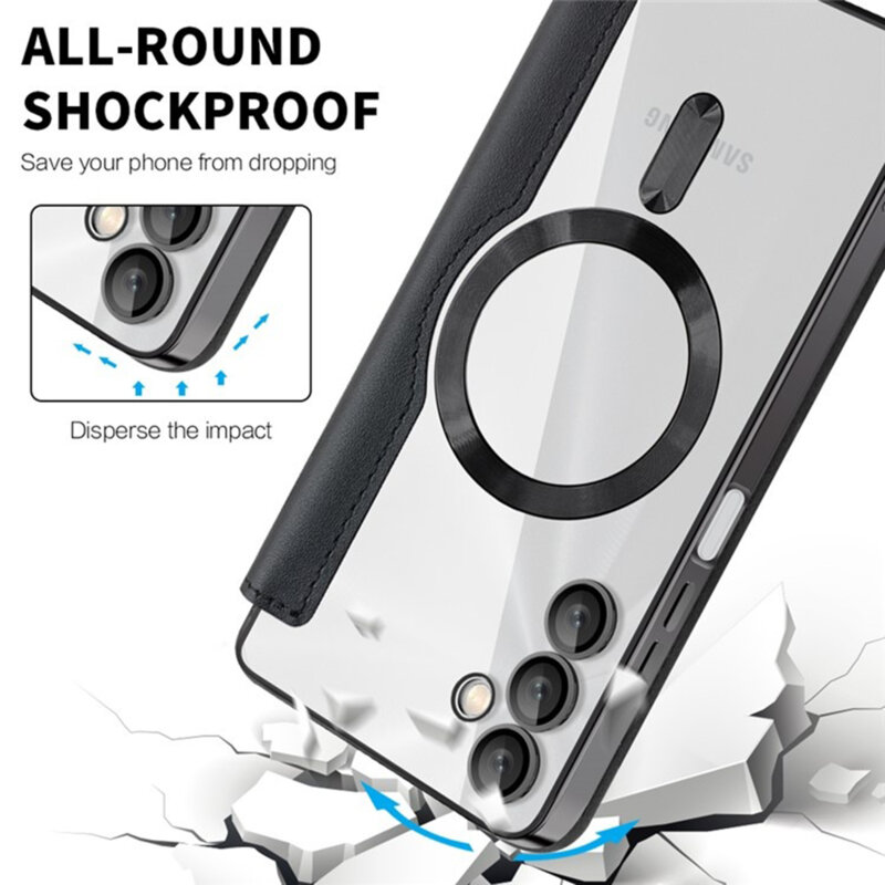 Husa Samsung Galaxy A05s Techsuit SmartMag Book Case, negru