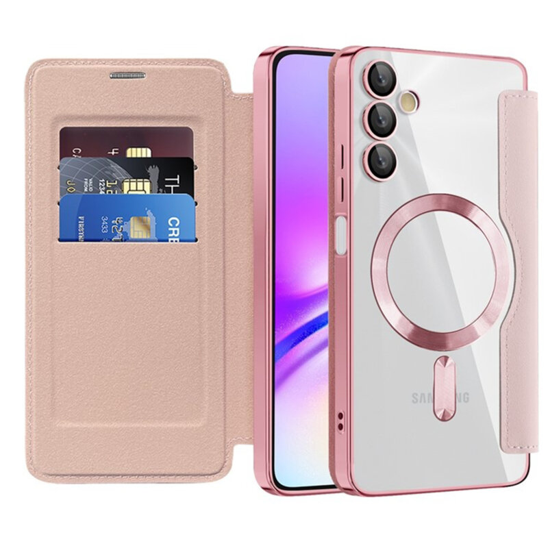 Husa Samsung Galaxy A05s Techsuit SmartMag Book Case, roz