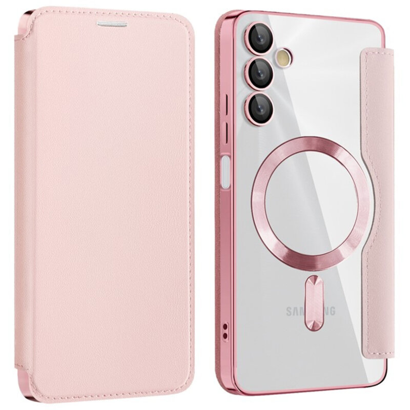 Husa Samsung Galaxy A05s Techsuit SmartMag Book Case, roz