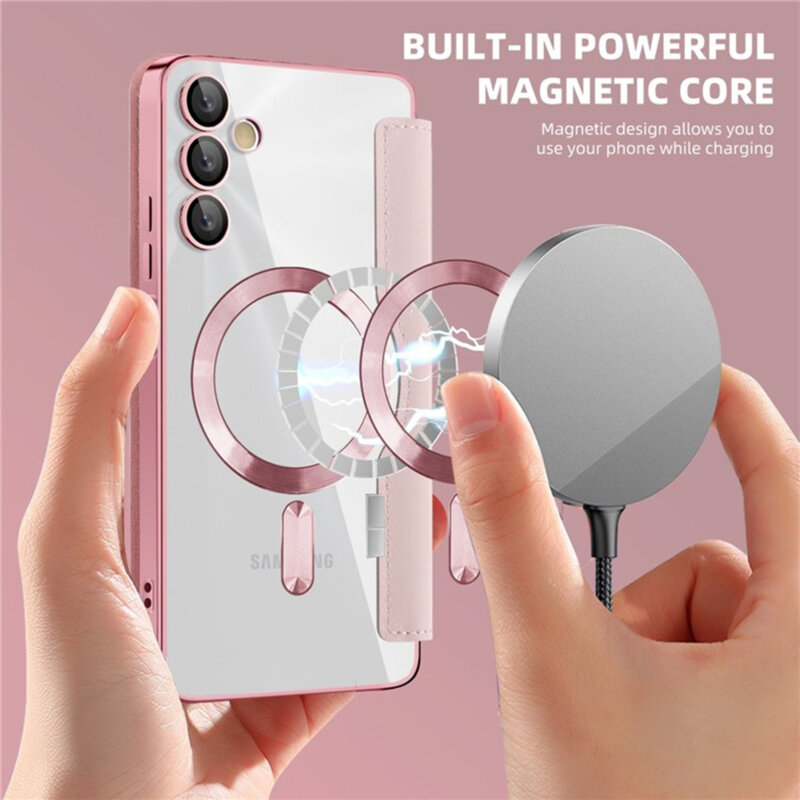 Husa Samsung Galaxy A05s Techsuit SmartMag Book Case, roz