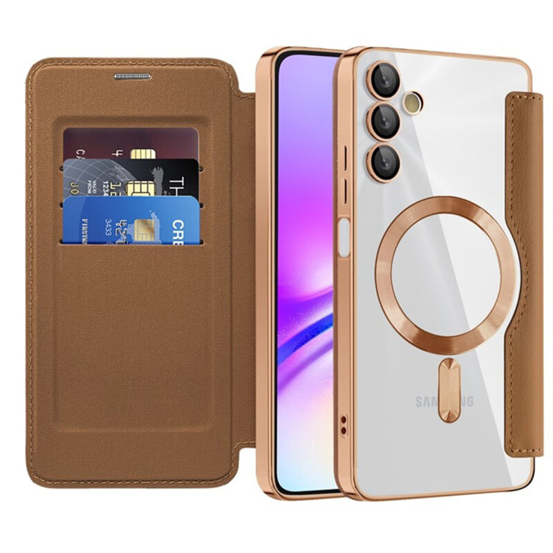 Husa Samsung Galaxy A05s Techsuit SmartMag Book Case, maro
