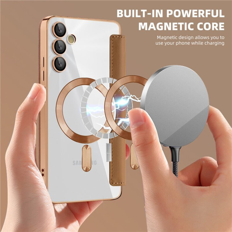 Husa Samsung Galaxy A05s Techsuit SmartMag Book Case, maro