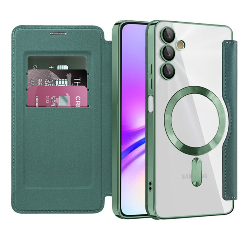 Husa Samsung Galaxy A05s Techsuit SmartMag Book Case, verde