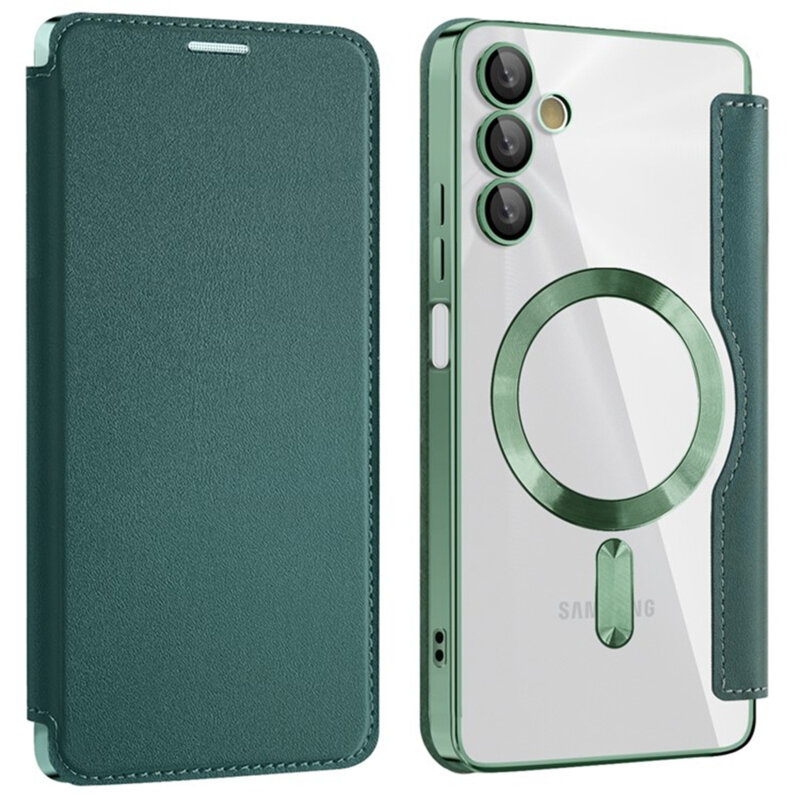 Husa Samsung Galaxy A05s Techsuit SmartMag Book Case, verde