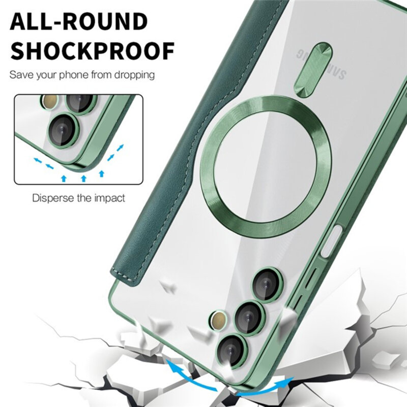 Husa Samsung Galaxy A05s Techsuit SmartMag Book Case, verde